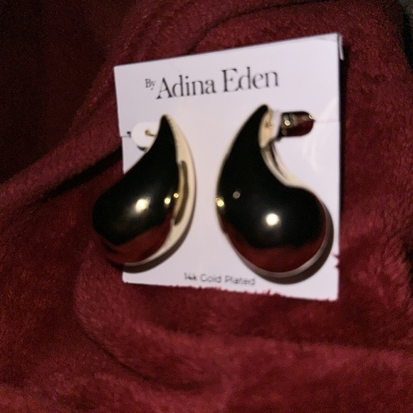 Vintage style chunky 14K gold plated doom stud earrings  Lstge - Picture 5 of 6